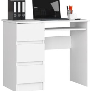 Ak furniture Psací stůl A-6 90 cm bílý levý