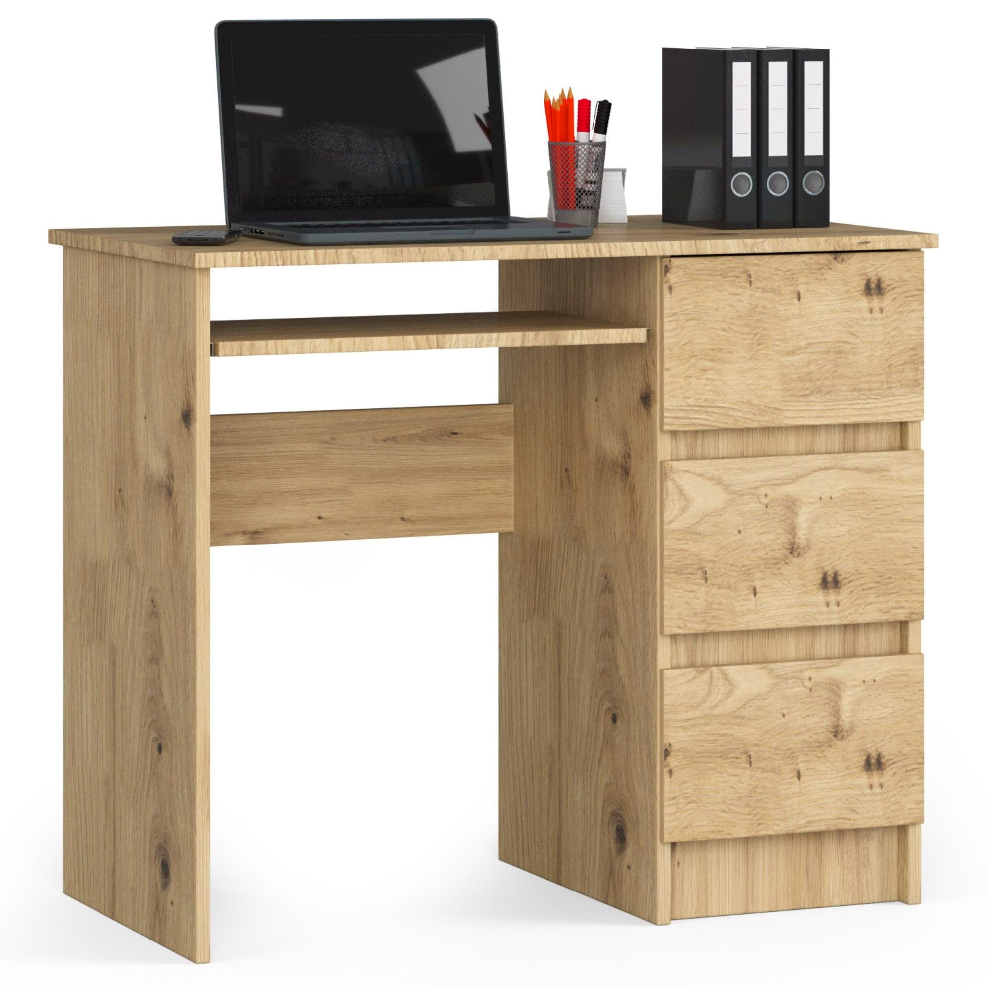 Ak furniture Psací stůl A-6 90 cm dub artisan pravý