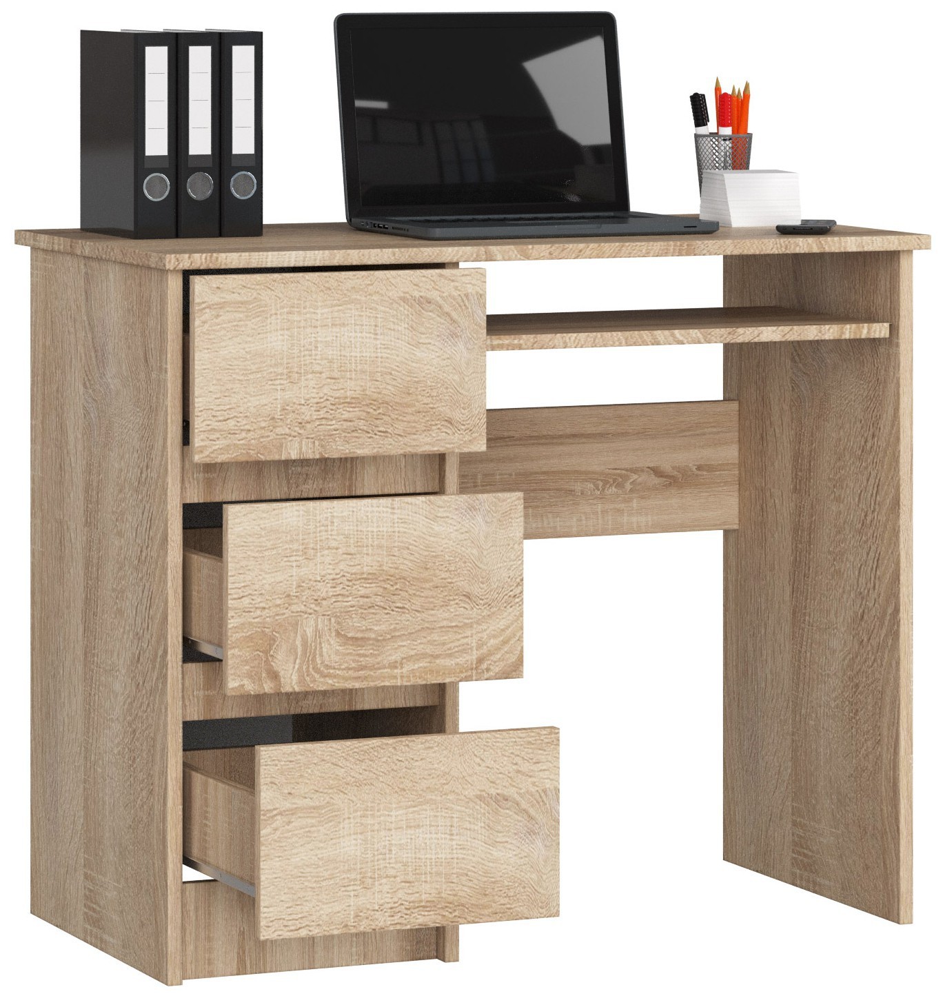 Ak furniture Psací stůl A-6 90 cm dub sonoma levý - Obrázek 2