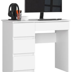 Ak furniture Psací stůl A-7 90 cm bílý levý