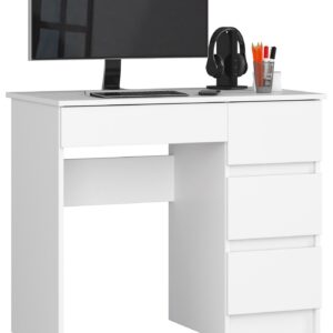 Ak furniture Psací stůl A-7 90 cm bílý pravý