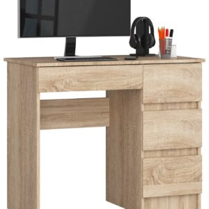 Ak furniture Psací stůl A-7 90 cm dub sonoma pravý