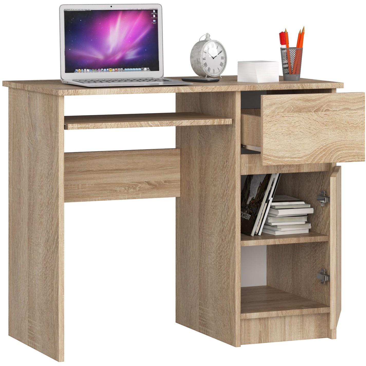 Ak furniture Psací stůl PIKSEL 90 cm dub sonoma pravý - Obrázek 2