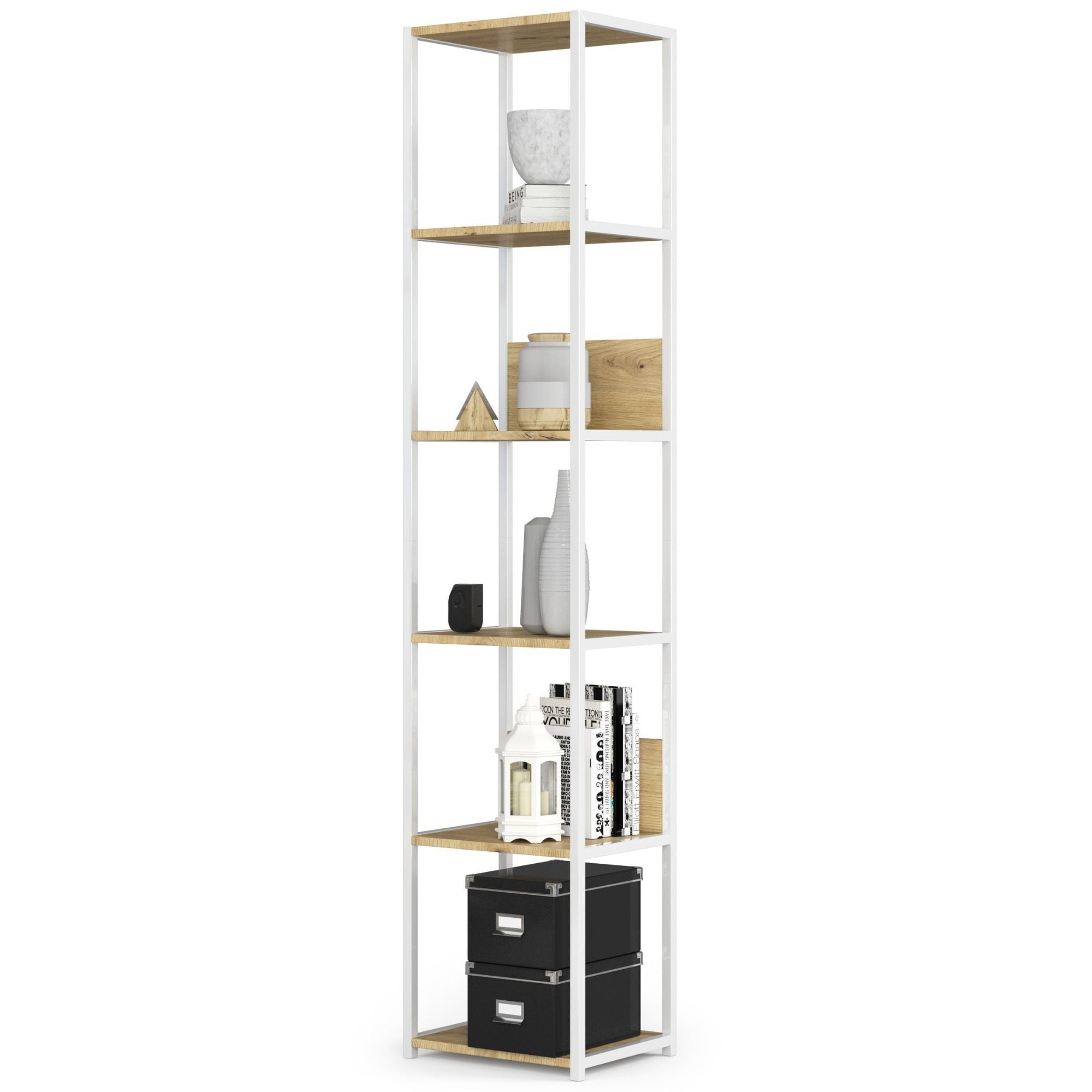 Ak furniture Regál LOFT 40 cm bílý/dub artisan - Obrázek 2