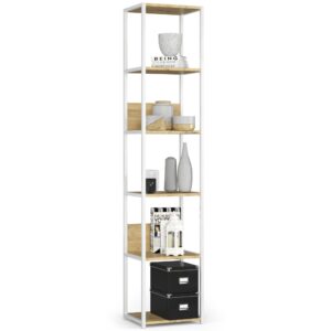 Ak furniture Regál LOFT 40 cm bílý/dub artisan