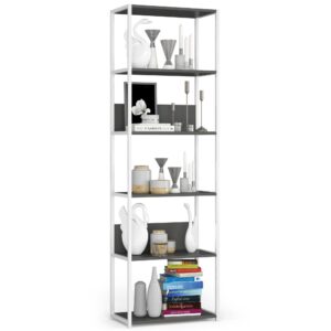 Ak furniture Regál LOFT 60 cm bílý/šedý