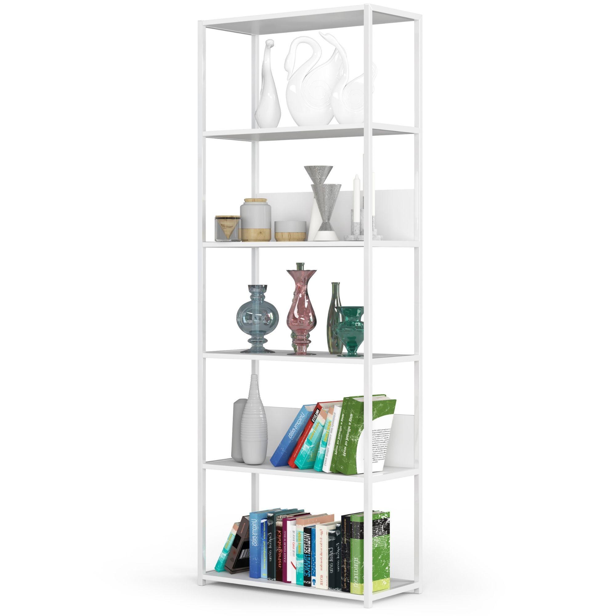 Ak furniture Regál LOFT 70 cm bílý - Obrázek 2