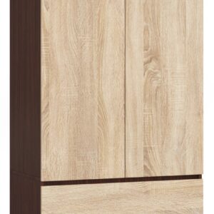 Ak furniture Šatní skříň Star 90 cm wenge/dub sonoma