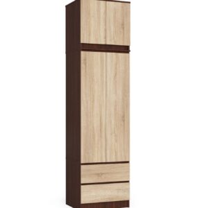 Ak furniture Šatní skříň s nástavcem Star 60 cm wenge/dub sonoma