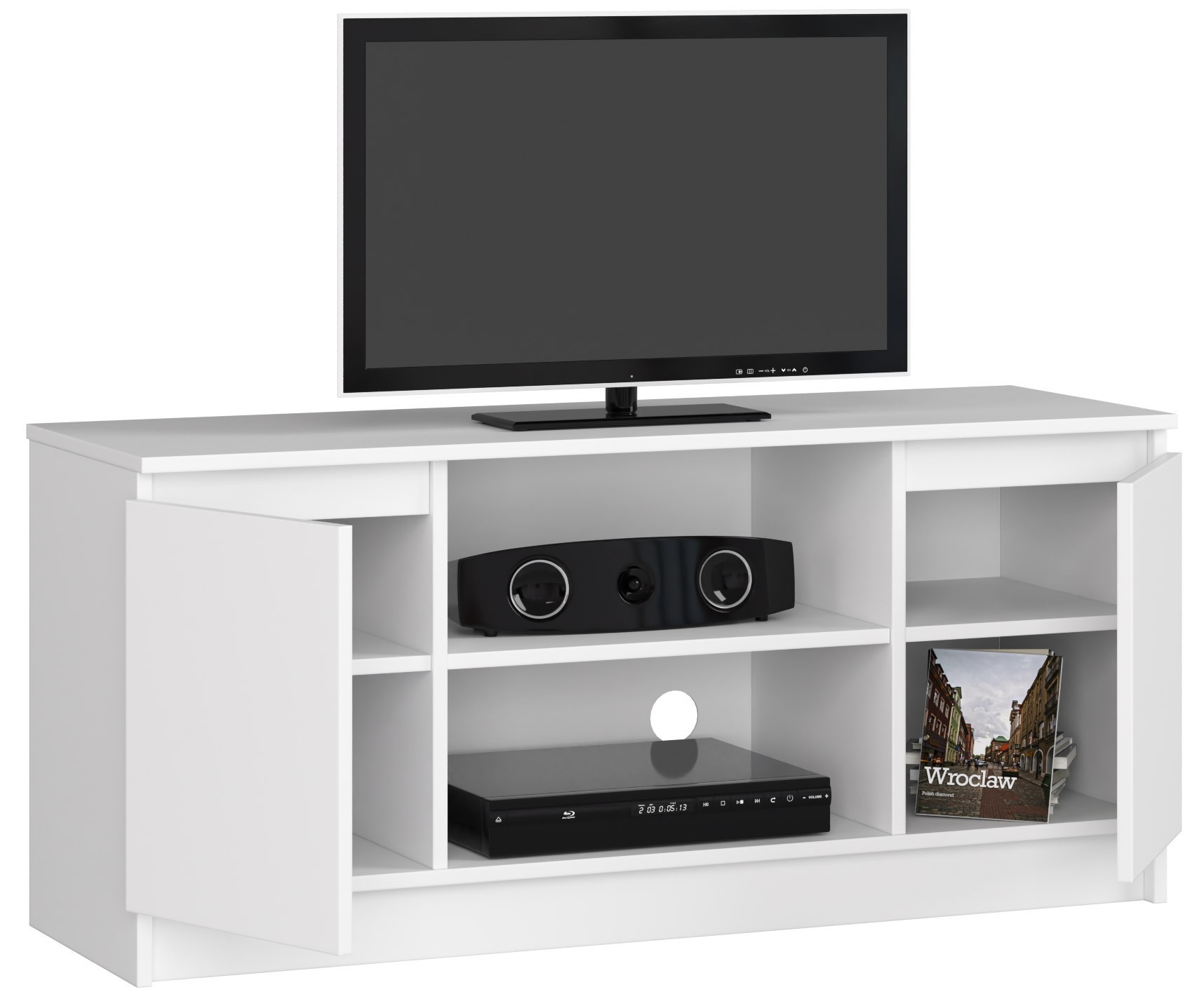 Ak furniture TV stolek Tonon 120 cm bílý - Obrázek 2