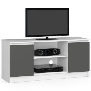 Ak furniture TV stolek Tonon 120 cm bílý/grafitový šedý