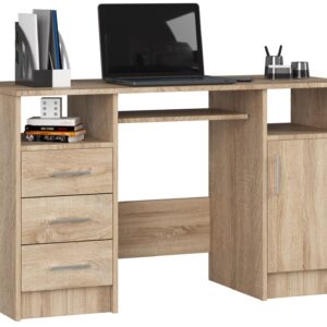 Ak furniture Volně stojící psací stůl Ana 124 cm dub sonoma