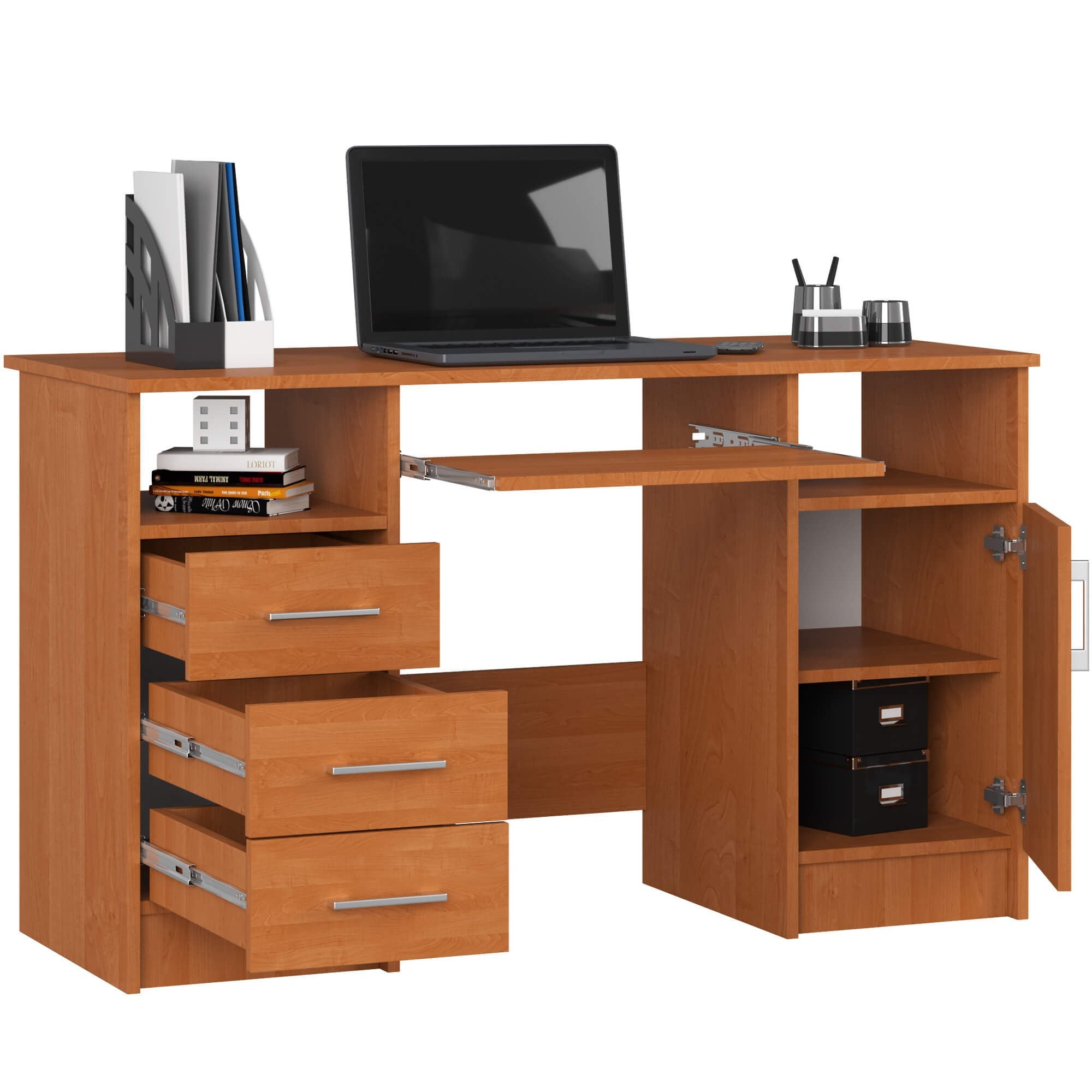 Ak furniture Volně stojící psací stůl Ana 124 cm olše - Obrázek 2