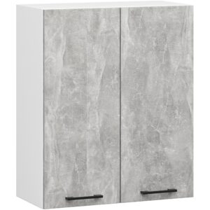Ak furniture Závěsná kuchyňská skříňka OLIVIE 60x72 cm matná bílá/beton