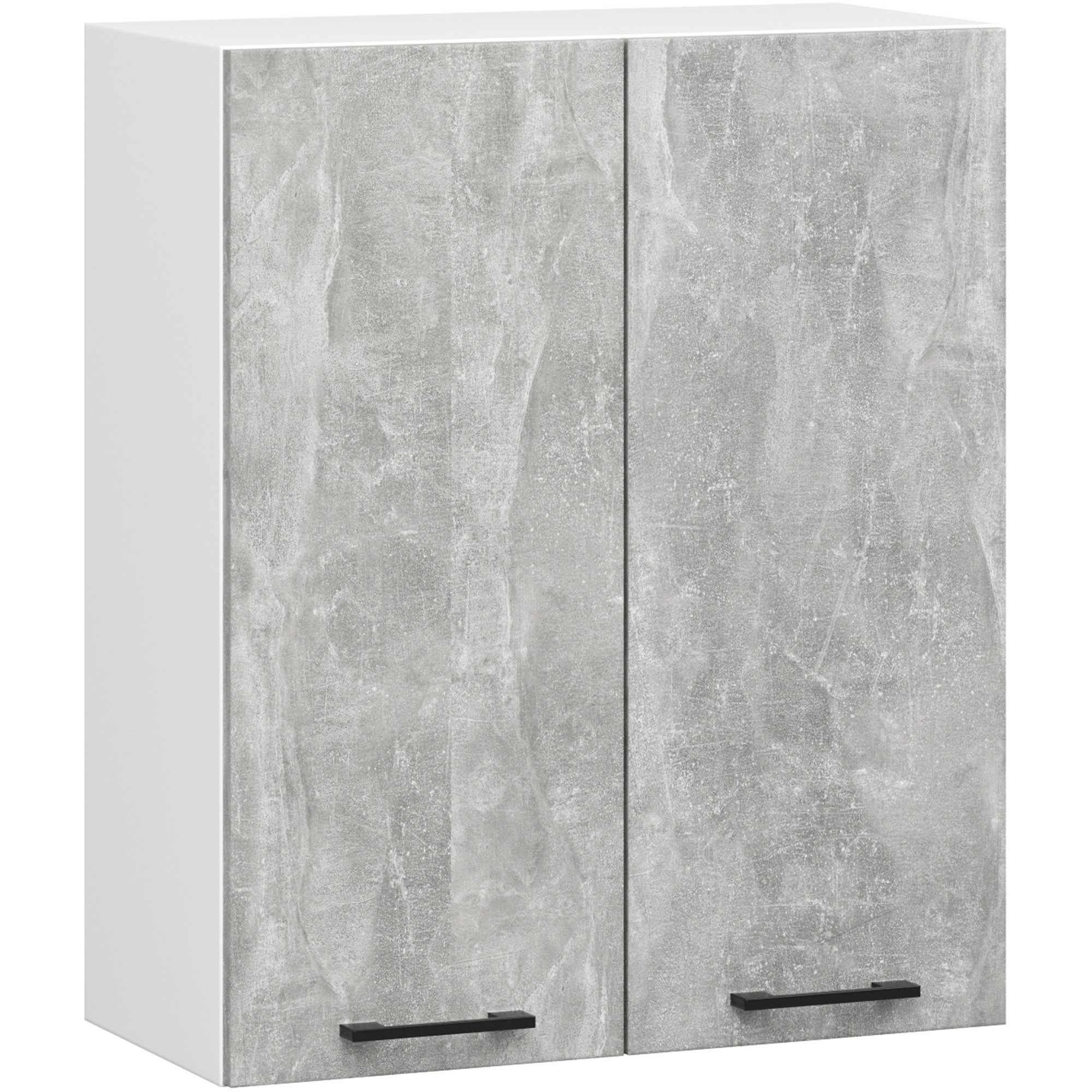 Ak furniture Závěsná kuchyňská skříňka OLIVIE 60x72 cm matná bílá/beton