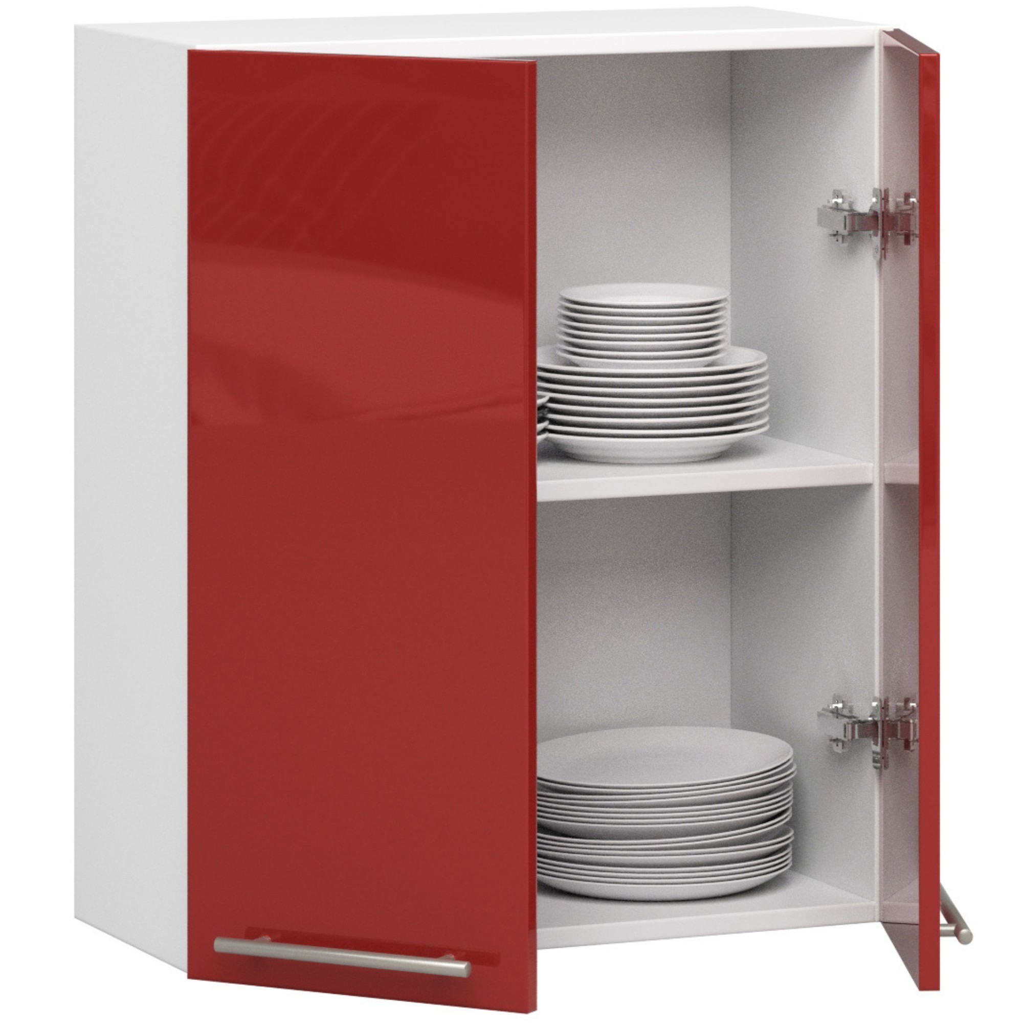 Ak furniture Závěsná kuchyňská skříňka Olivie W 60 cm bílo-červená - Obrázek 2