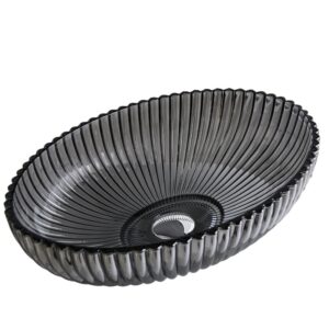 BPS-koupelny Skleněné umyvadlo na desku HYD-BRT3-BL-PL-510 51x35 cm