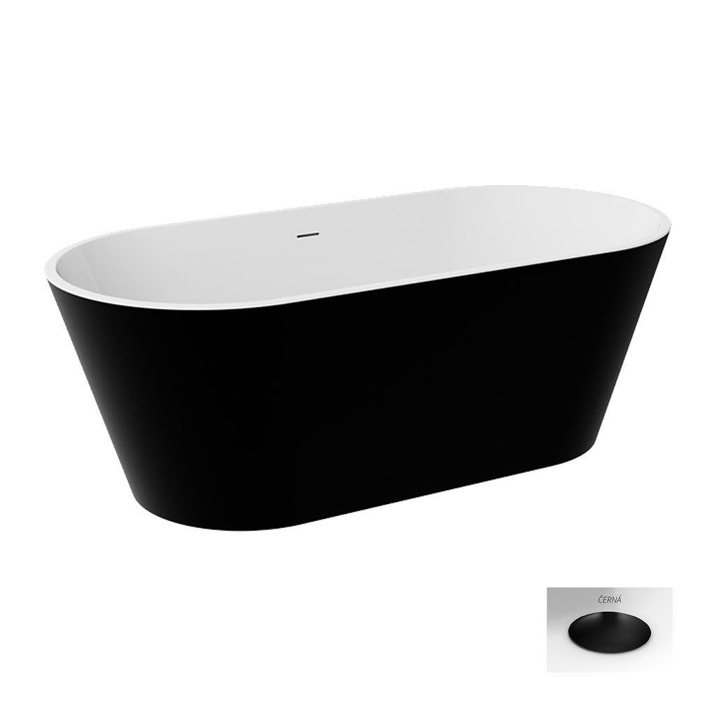 Besco Akrylátová volně stojící vana Deeva BW Matt 150x75 (160x75