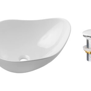 Comad Keramické umyvadlo na desku Cloud Free 51x39 + výpusť Click-Clack