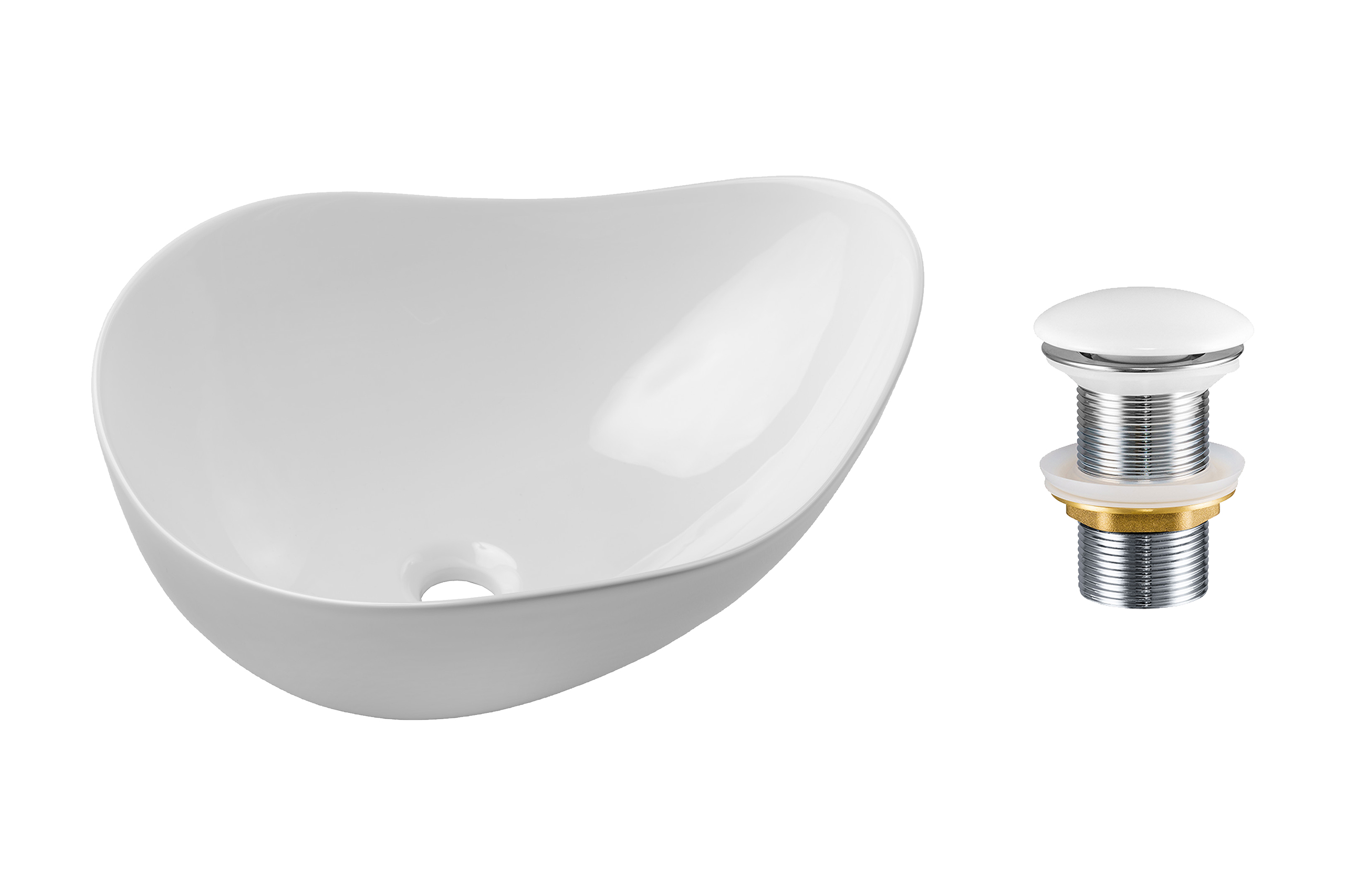 Comad Keramické umyvadlo na desku Cloud Free 51x39 + výpusť Click-Clack