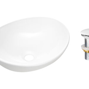 Comad Keramické umyvadlo na desku Lola 40x33 + výpusť Click-Clack