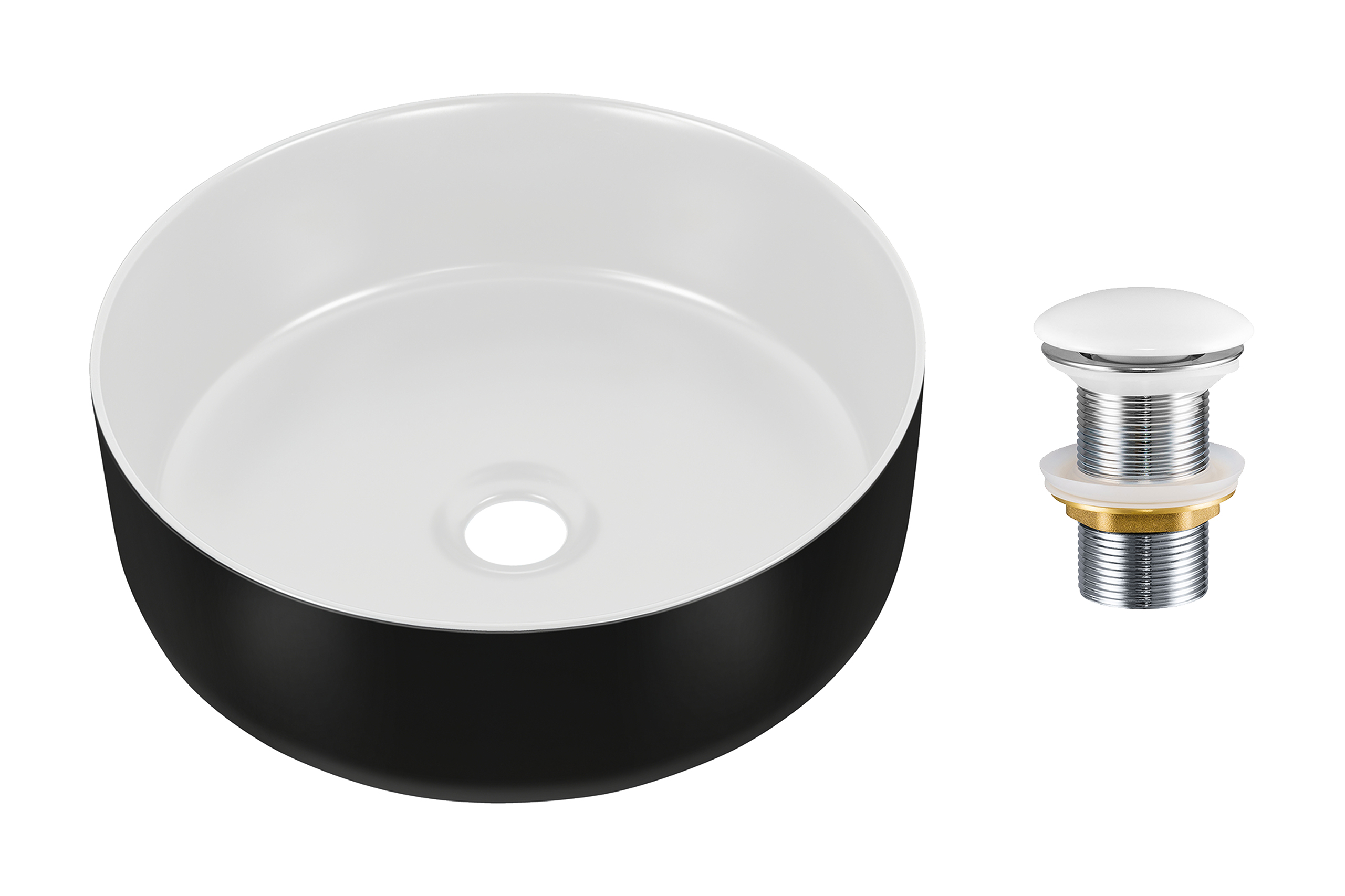 Comad Keramické umyvadlo na desku Simple 8 36x36 + výpusť Click-Clack