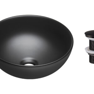 Comad Keramické umyvadlo na desku UN-DOMI-MB 32x32 + výpusť Click-Clack