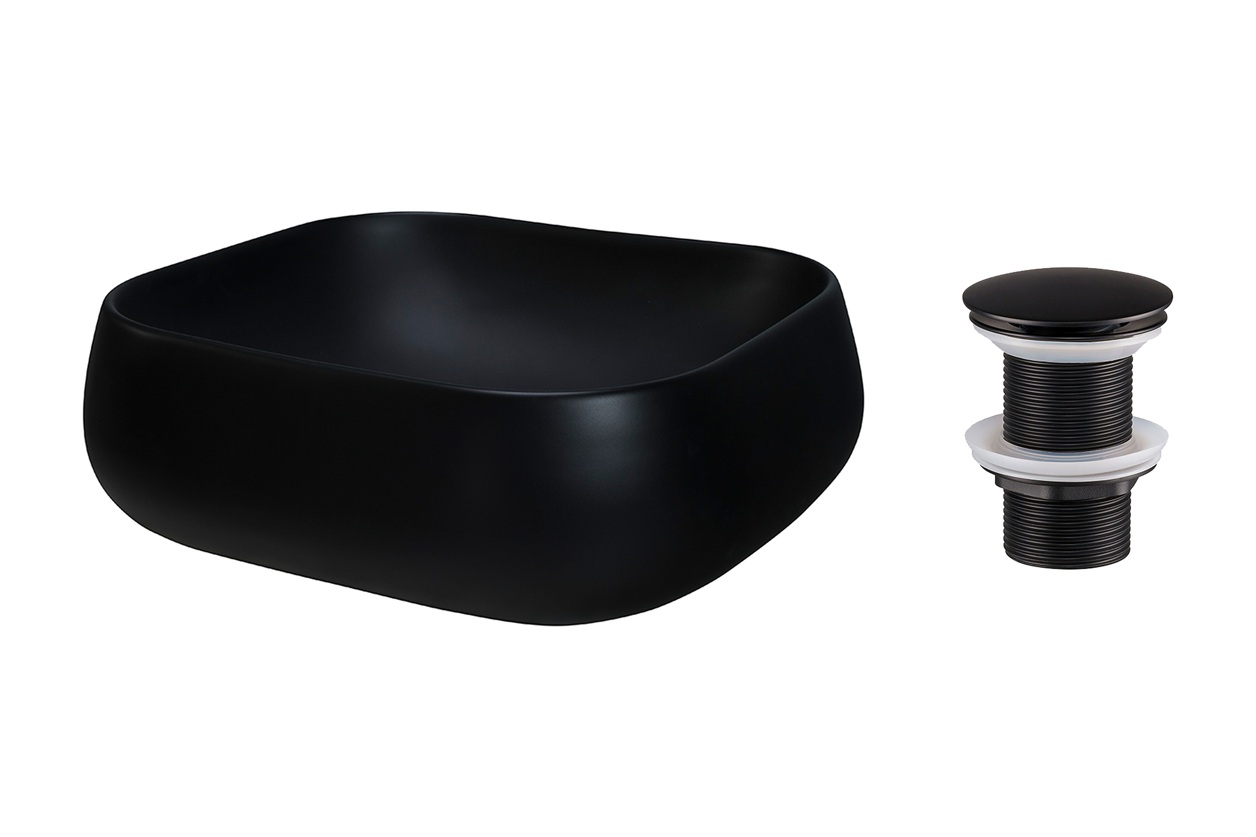 Comad Keramické umyvadlo na desku UN-NIKA-MB 45x40 + výpusť Click-Clack