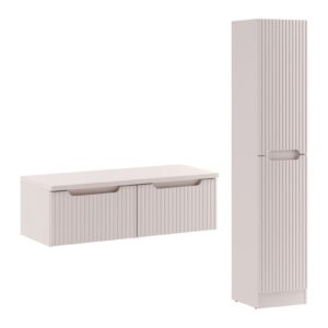 Comad Koupelnová sestava Nova Cashmere I se skříňkami a deskou 100 cm kašmírová