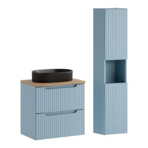 Comad Koupelnová sestava Nova Denim Beyond s deskou a umyvadlem 60 cm modrá/dub coast evoke