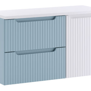 Comad Koupelnová skříňka pod deskové umyvadlo s košem na prádlo Nova Denim/Nova White 100 denim/bílá