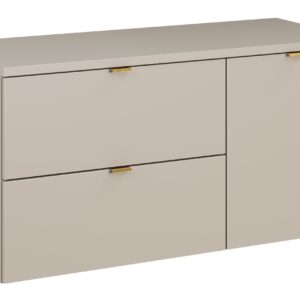 Comad Koupelnová skříňka pod deskové umyvadlo s košem na prádlo set Dalia Cashmere 100 kašmír