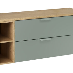 Comad Koupelnová skříňka pod deskové umyvadlo set Aster Green 120 zelená/dub cremona