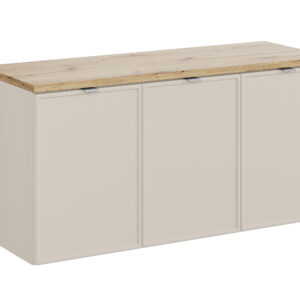 Comad Koupelnová skříňka pod deskové umyvadlo set Bella Cashmere II. 120 kašmír/dub artisan