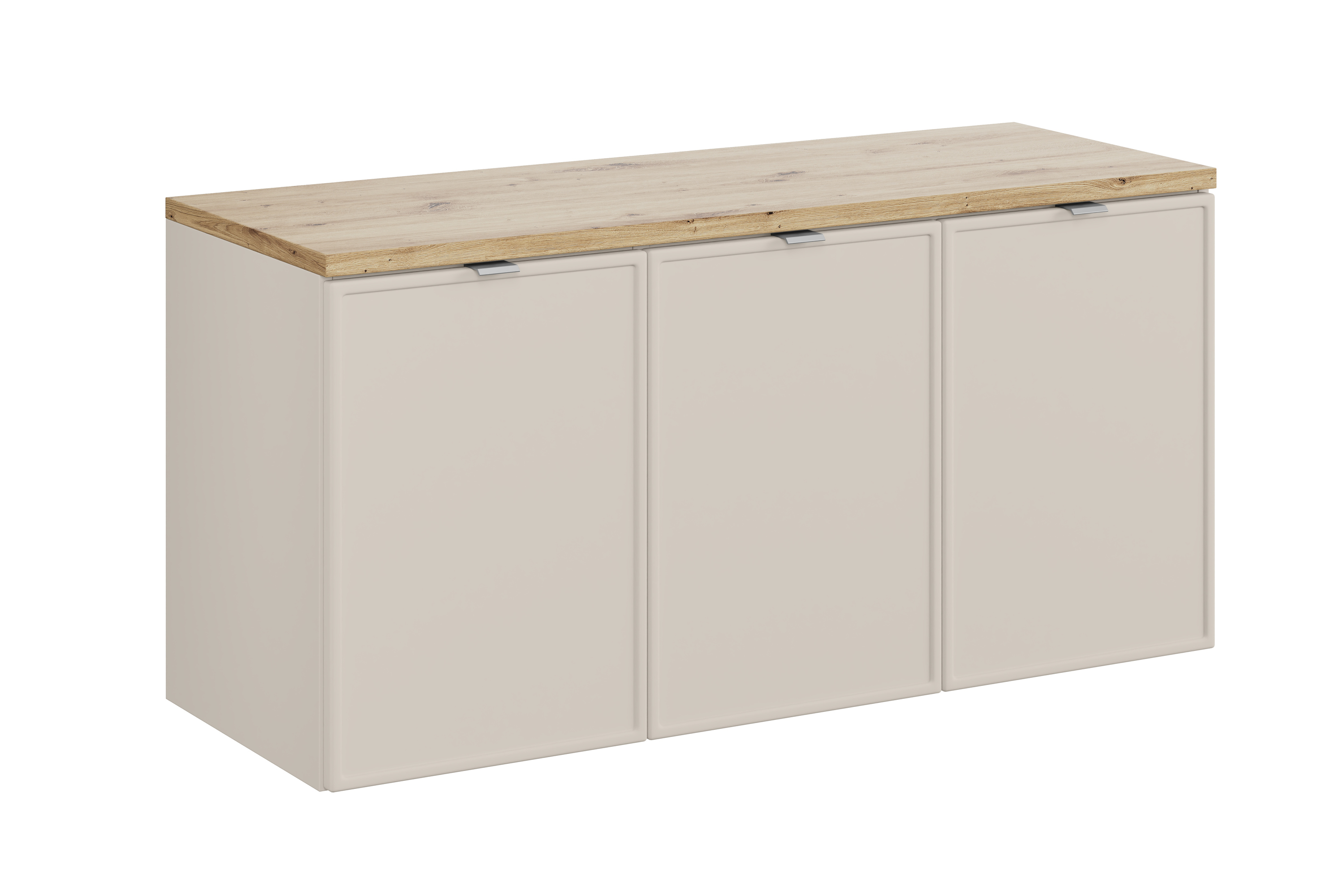 Comad Koupelnová skříňka pod deskové umyvadlo set Bella Cashmere II. 120 kašmír/dub artisan