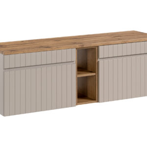 Comad Koupelnová skříňka pod deskové umyvadlo set Iconic Cashmere 140 kašmír/dub coast evoke