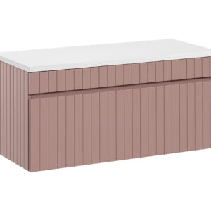 Comad Koupelnová skříňka pod deskové umyvadlo set Iconic Rose 100 antická růžová/bílá