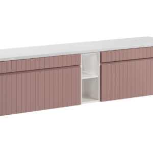 Comad Koupelnová skříňka pod deskové umyvadlo set Iconic Rose 180 antická růžová/bílá
