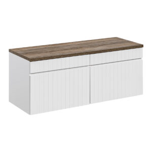Comad Koupelnová skříňka pod deskové umyvadlo set Iconic White 160 bílá/dub santa fe