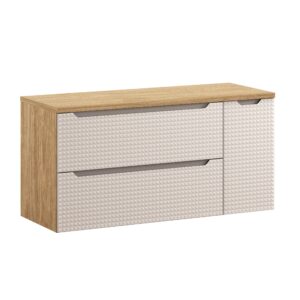 Comad Koupelnová skříňka pod deskové umyvadlo set Luxor Beige II. 120 béžová/dub olejovaný