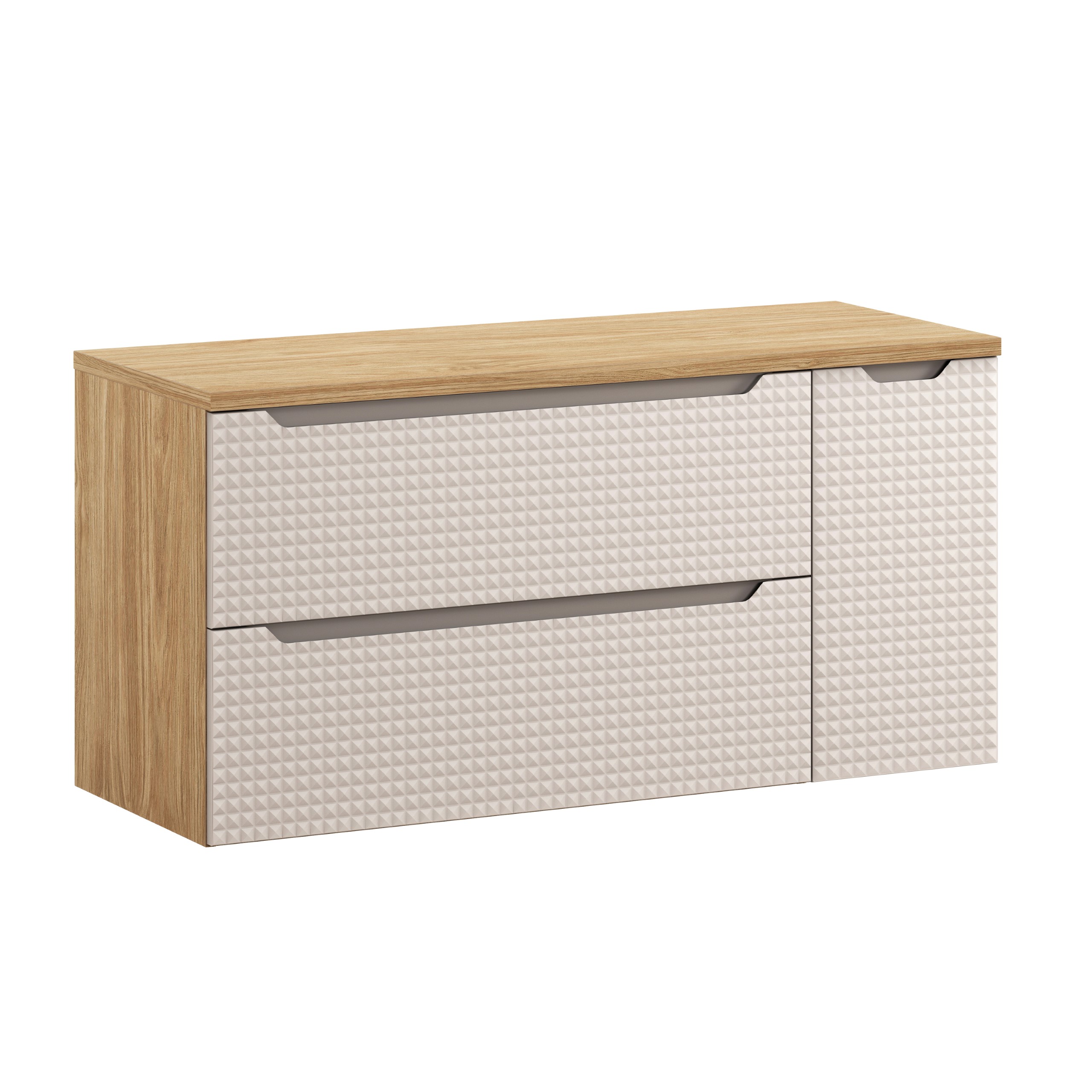 Comad Koupelnová skříňka pod deskové umyvadlo set Luxor Beige II. 120 béžová/dub olejovaný