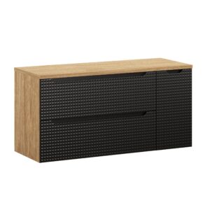 Comad Koupelnová skříňka pod deskové umyvadlo set Luxor Black II. 120 černá/dub olejovaný