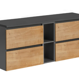 Comad Koupelnová skříňka pod deskové umyvadlo set Monako Grey Oak 140 šedá/dub hamilton
