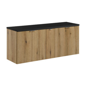 Comad Koupelnová skříňka pod deskové umyvadlo set Nova Oak 140 dub coast evoke/černá