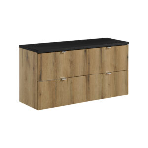 Comad Koupelnová skříňka pod deskové umyvadlo set Nova Oak III. 120 dub coast evoke/černá