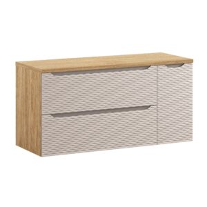 Comad Koupelnová skříňka pod deskové umyvadlo set Ocean Beige 120 béžová/dub olejovaný