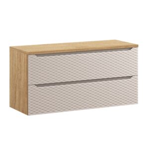Comad Koupelnová skříňka pod deskové umyvadlo set Ocean Beige 120 béžová/dub olejovaný