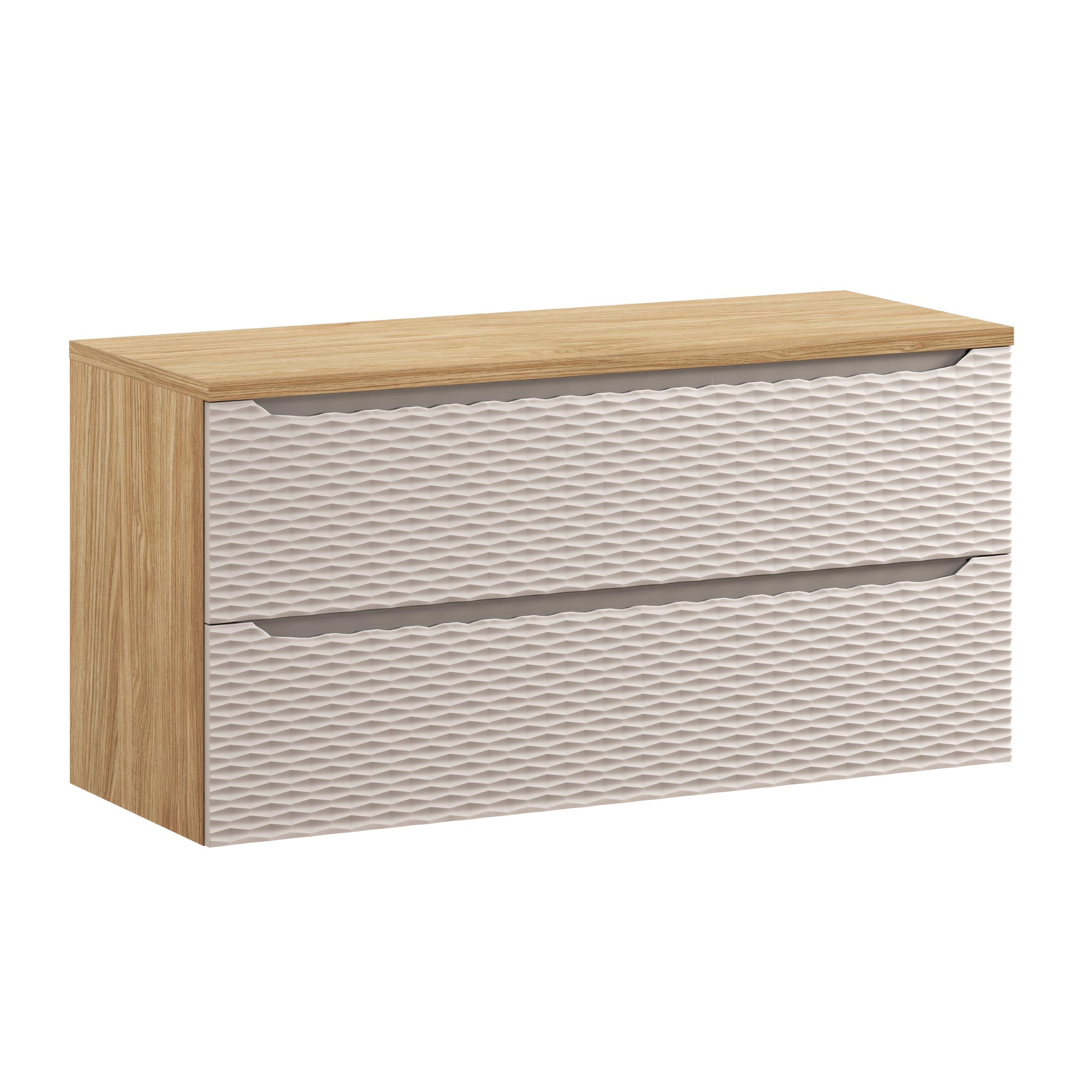 Comad Koupelnová skříňka pod deskové umyvadlo set Ocean Beige 120 béžová/dub olejovaný