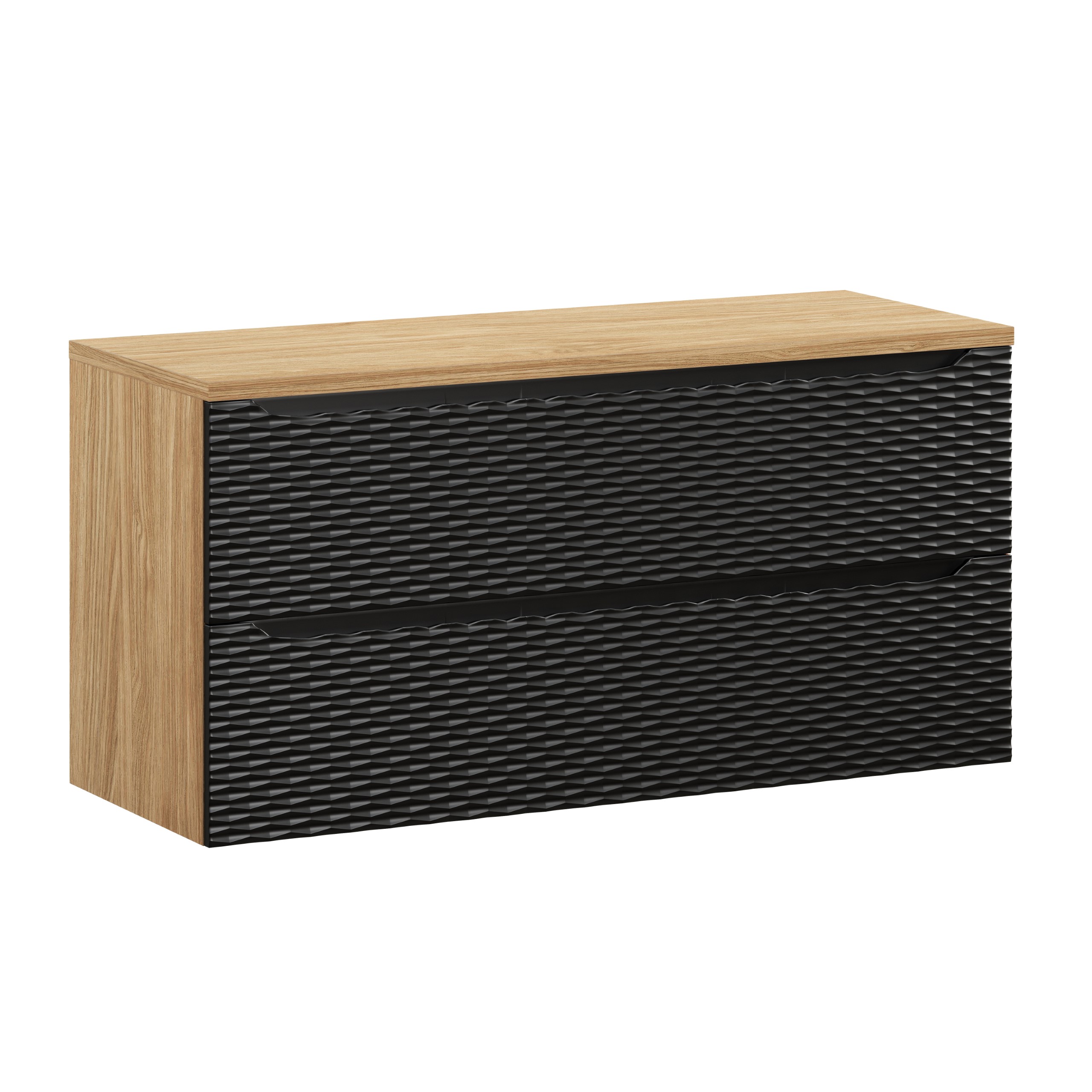 Comad Koupelnová skříňka pod deskové umyvadlo set Ocean Black I. 120 černá/dub olejovaný