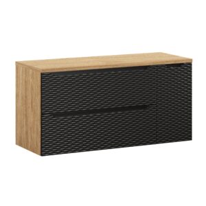 Comad Koupelnová skříňka pod deskové umyvadlo set Ocean Black II. 120 černá/dub olejovaný